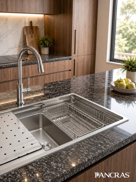 Chậu rửa âm bàn - dập nổi vân hạt gạo