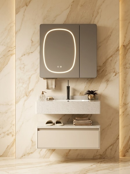 Tủ chậu bàn đá · series 328 (80cm)