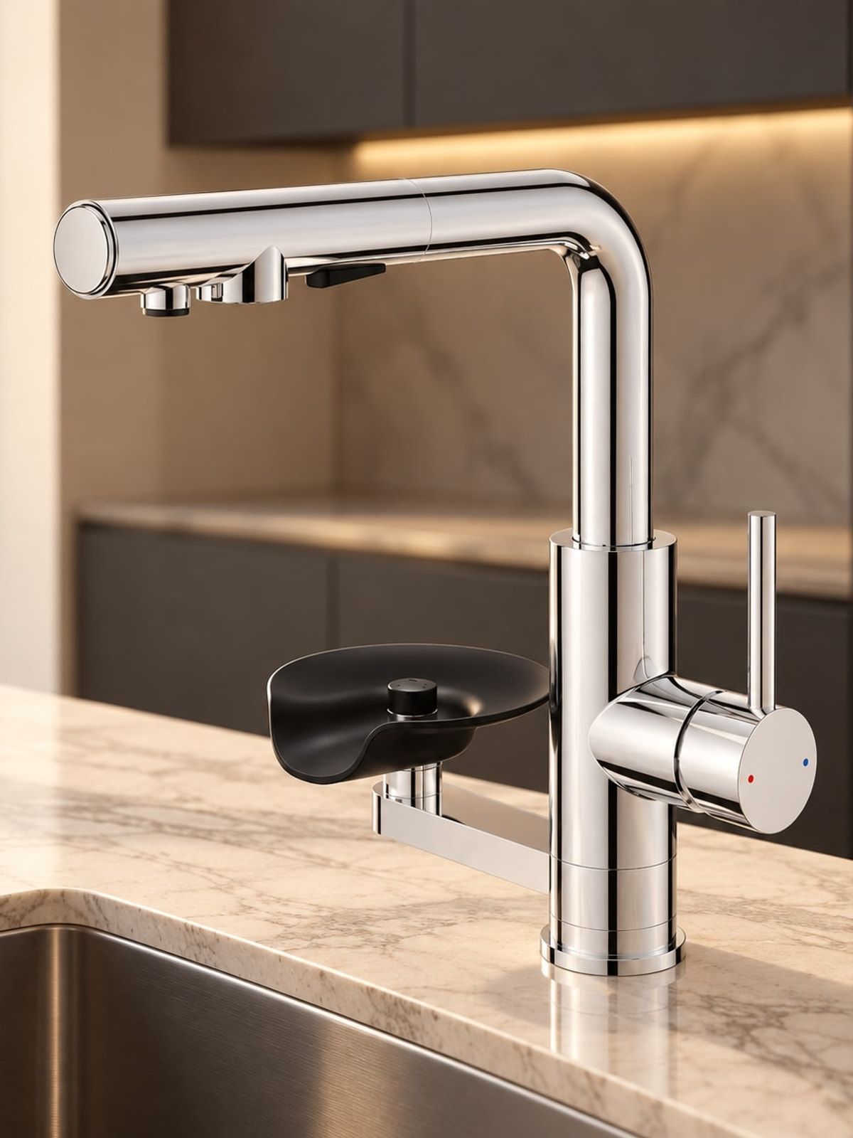 Vòi chậu rửa bát tích hợp rửa cốc — S3049-J